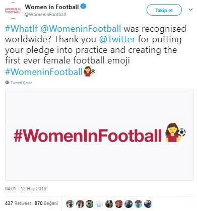 Twitter’dan futbolcu kadınlar için yepyeni emoji