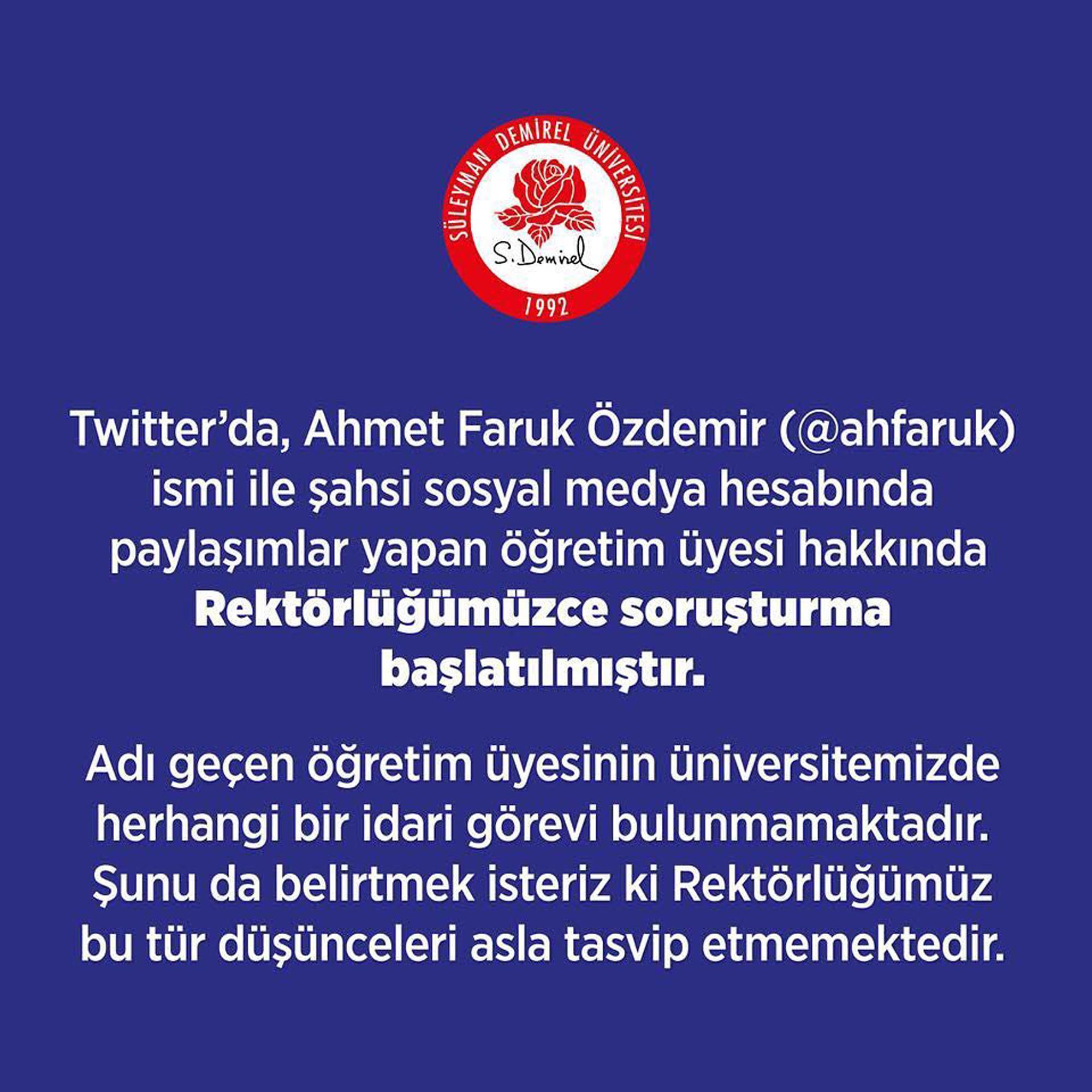 SDÜ profesörü hakkında suç duyurusu