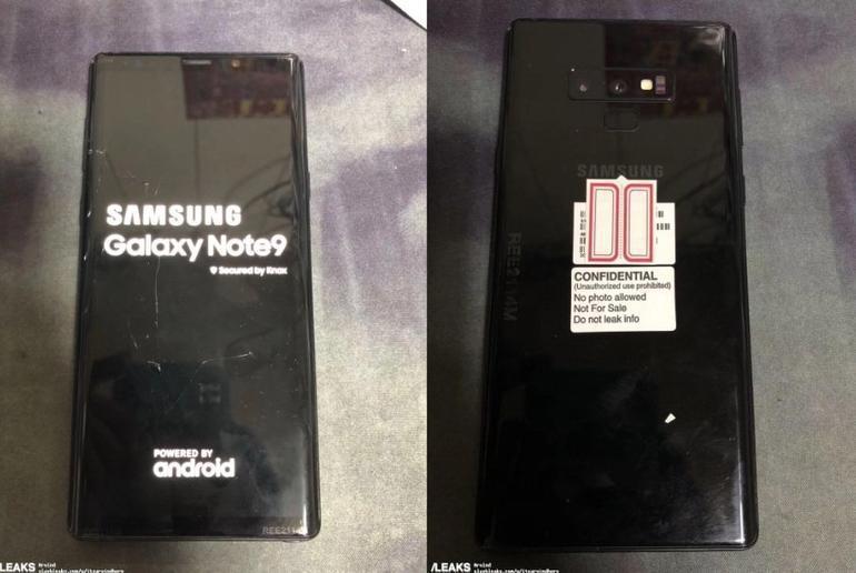 Samsungun beklenen amiral telefonu Galaxy Note 9 ilk kez böyle görüntülendi