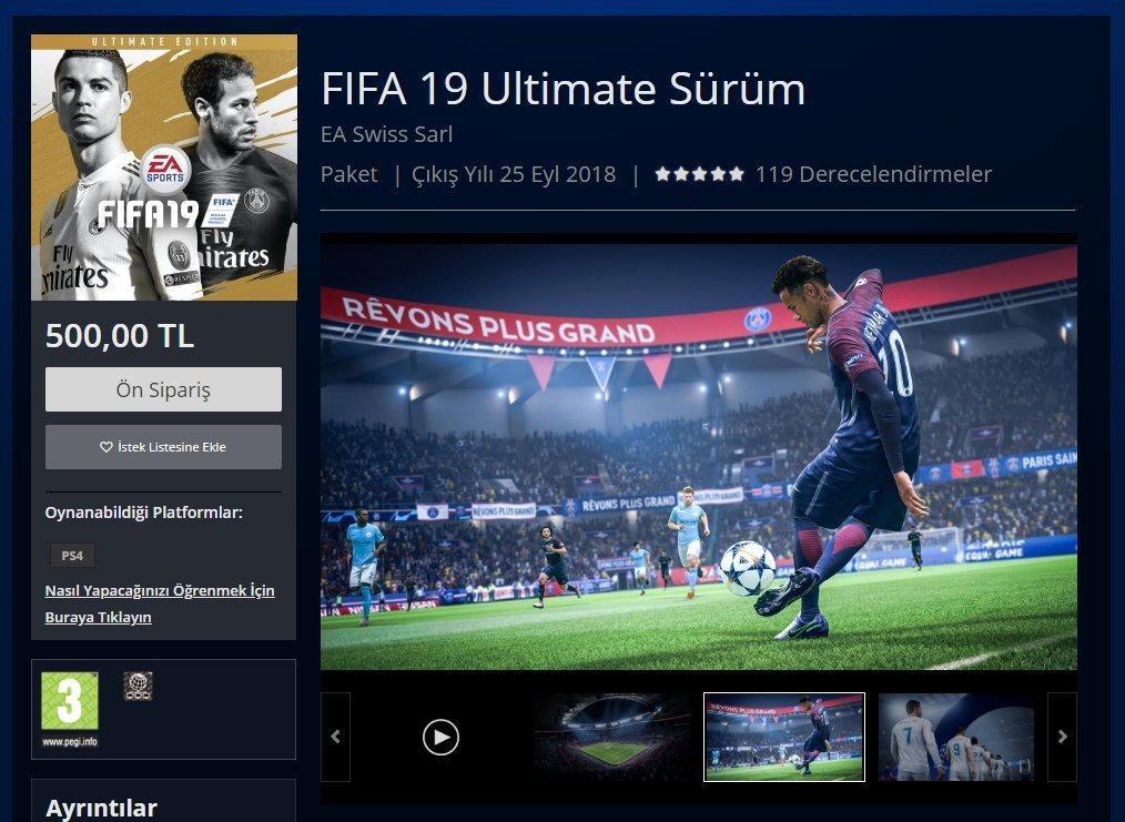 FIFA 19 Türkiye fiyatı dudak uçuklattı