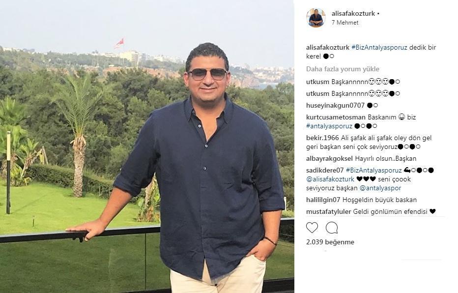 Antalyasporda Ali Şafak Öztürk geri dönüyor