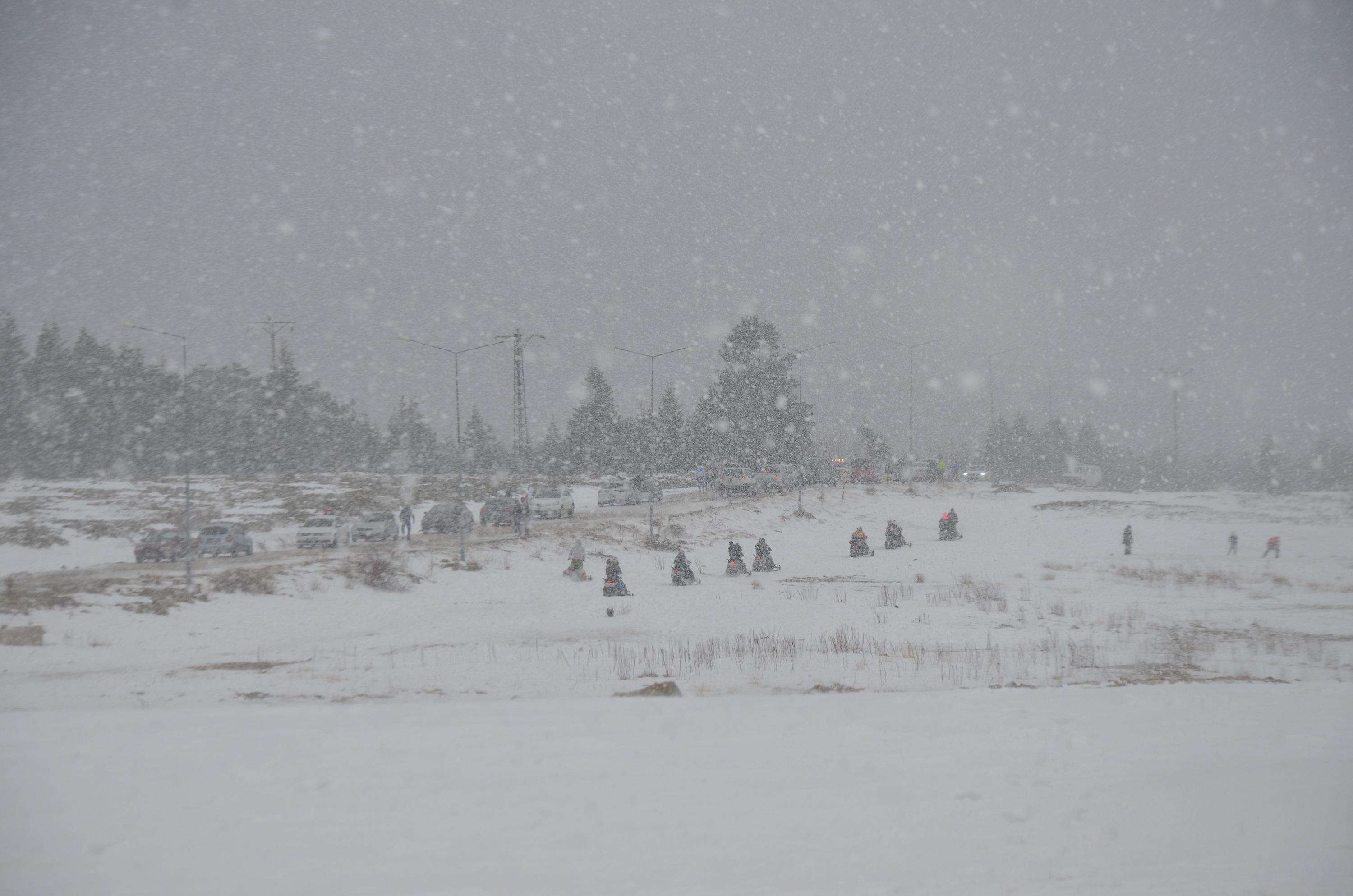 Uludağda hafta sonu yoğunluğu
