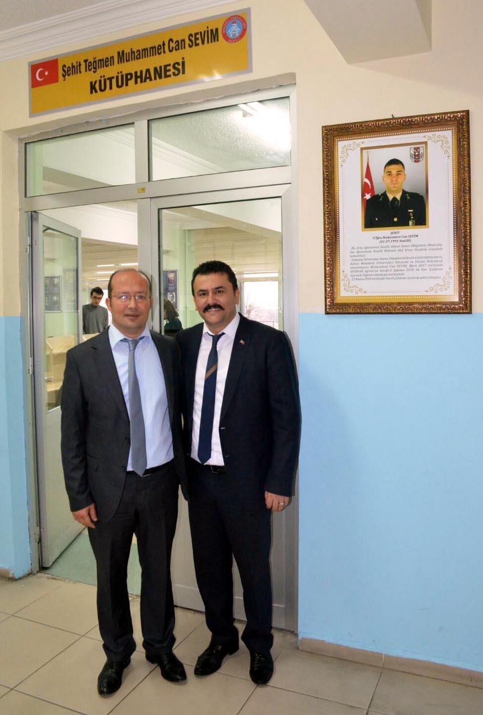 Şehidin adı okuldaki kütüphanede yaşatılacak