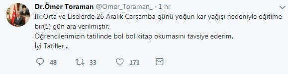 Türkiye kara teslim Birçok ilde okullar tatil edildi