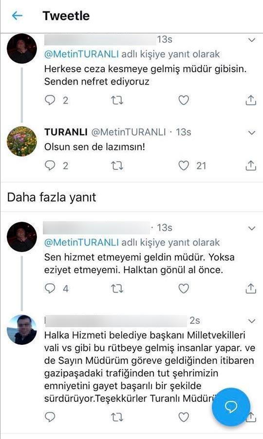 Emniyet müdüründen Nefret ediyoruz tepkisine, Olsun, sen de lazımsın karşılığı