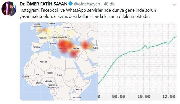 Bakan Yardımcısı Sayan: Sosyal medyada dünya genelinde sorun yaşandı