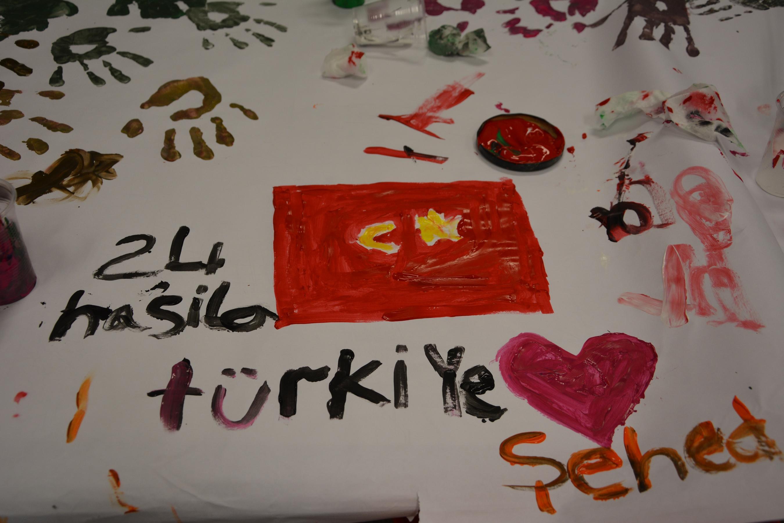 Suriyeli çocukların gözünden Türkiye tuvallere yansıdı