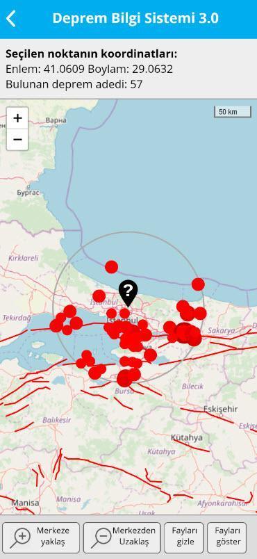 Türkiyede depremleri sıcağı sıcağına haber veren uygulama