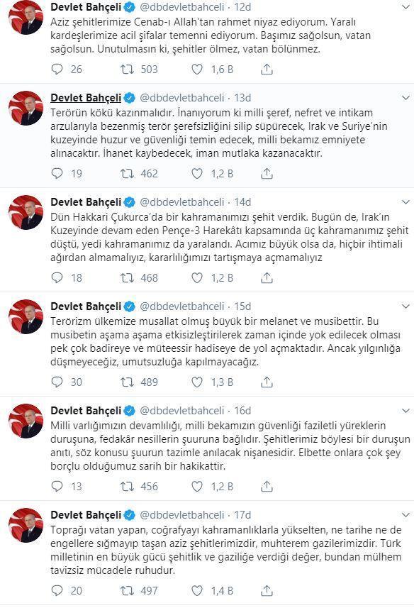 Bahçeliden önemli mesajlar: Acımız büyük olsa da...