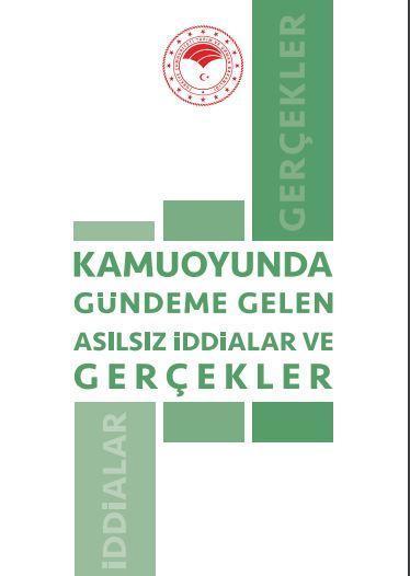 Tarım ve Orman Bakanlığından iddialar ve gerçekler kitapçığı