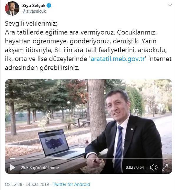 Bakan Selçuk: Ara tatillerde eğitime ara vermiyoruz