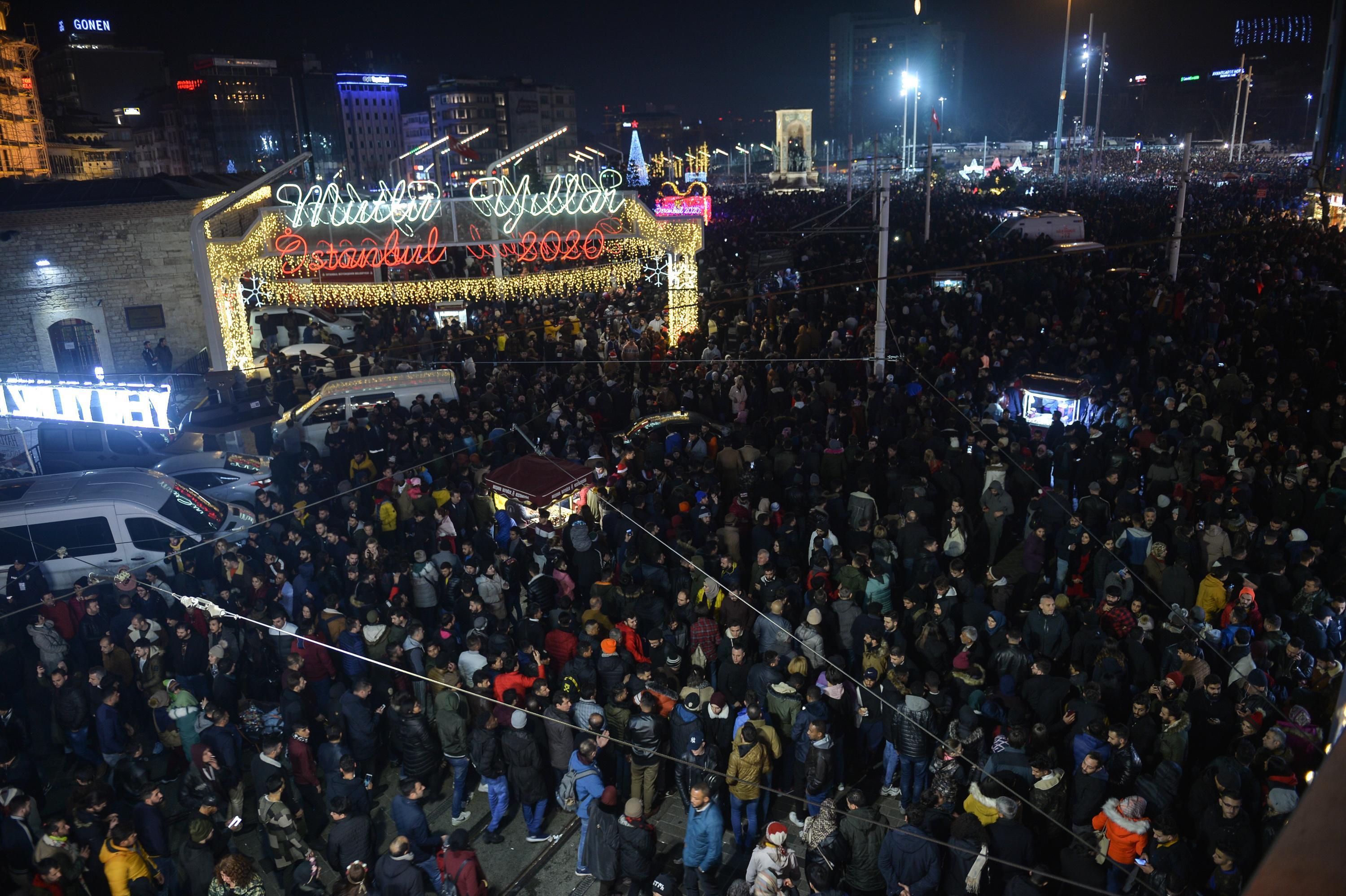 İstanbul yeni yıla böyle girdi