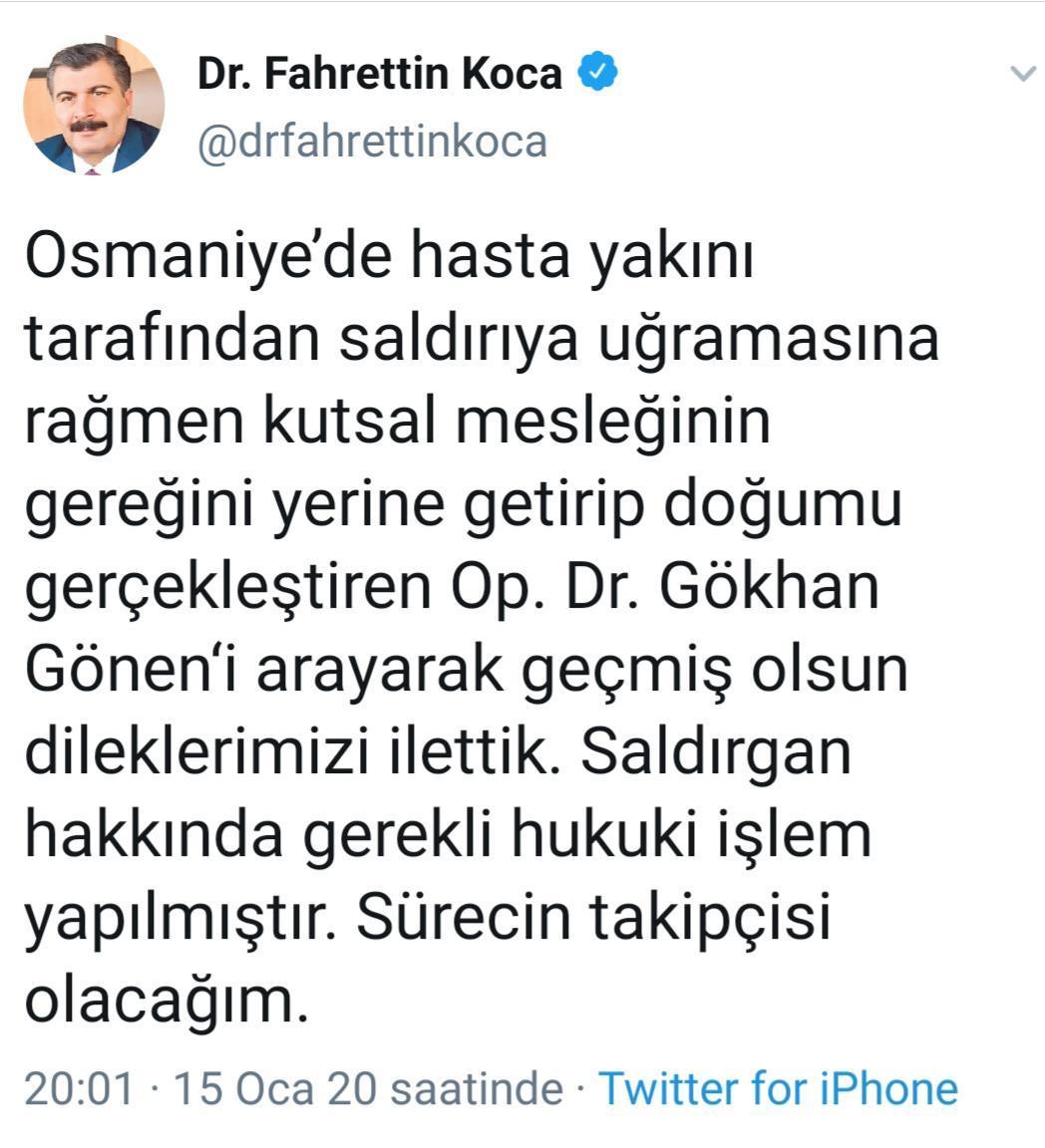Sağlık Bakanı Koca Twitterdan duyurdu: Takipçisi olacağım