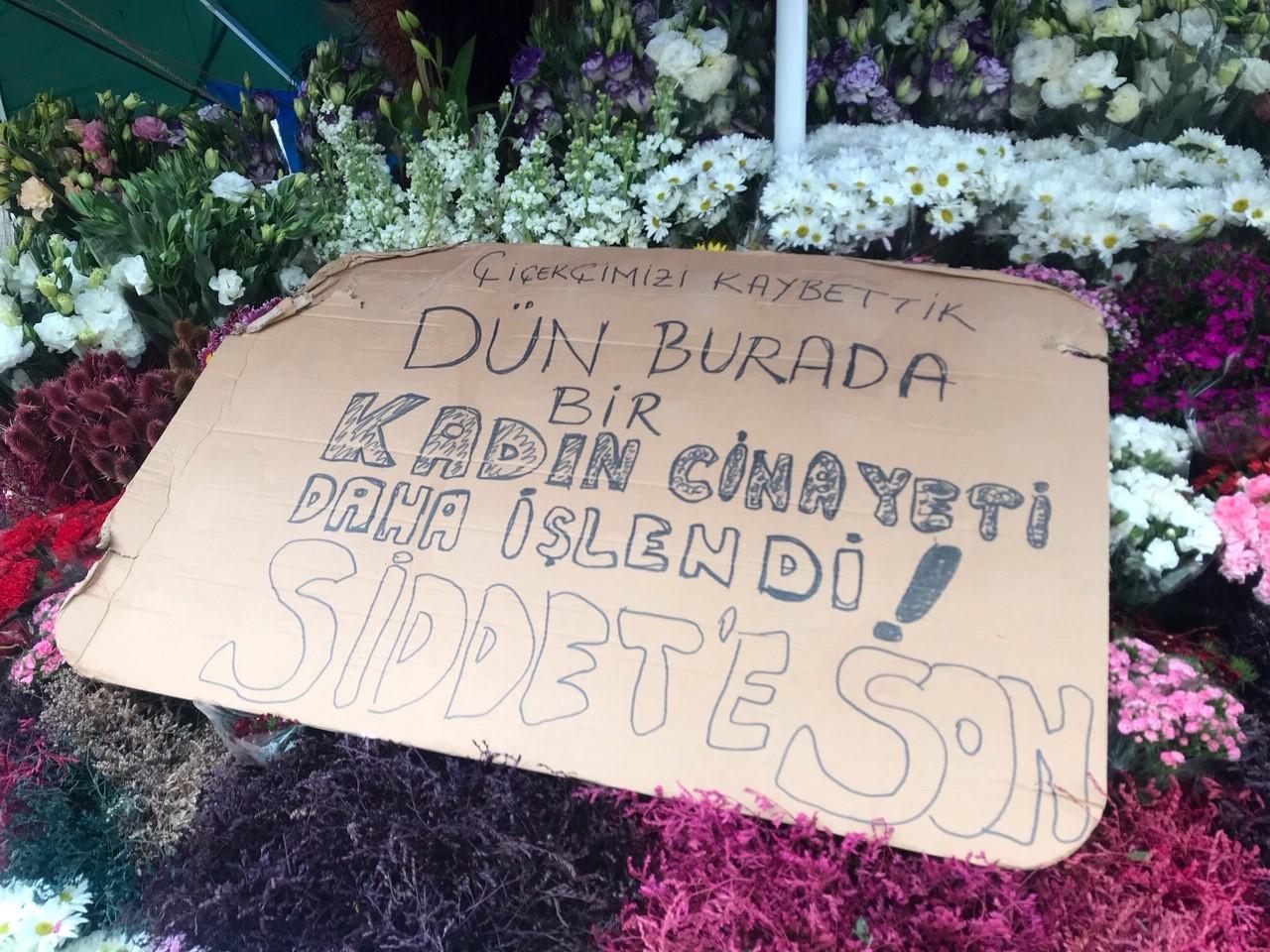 Kocası tarafından öldürülen çiçekçinin tezgahı sahipsiz kaldı