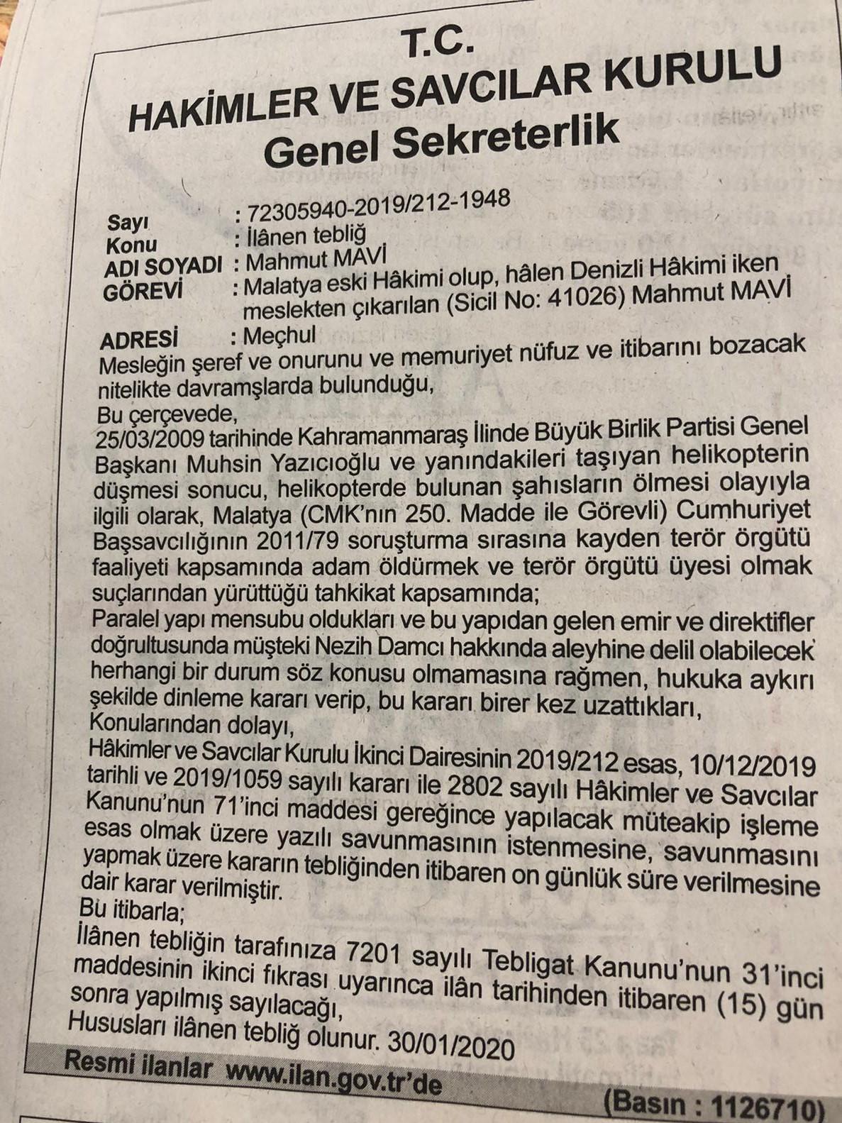 FETÖ, Yazıcıoğlu soruşturmasını kullanarak Hava Korgenerali dinlemiş