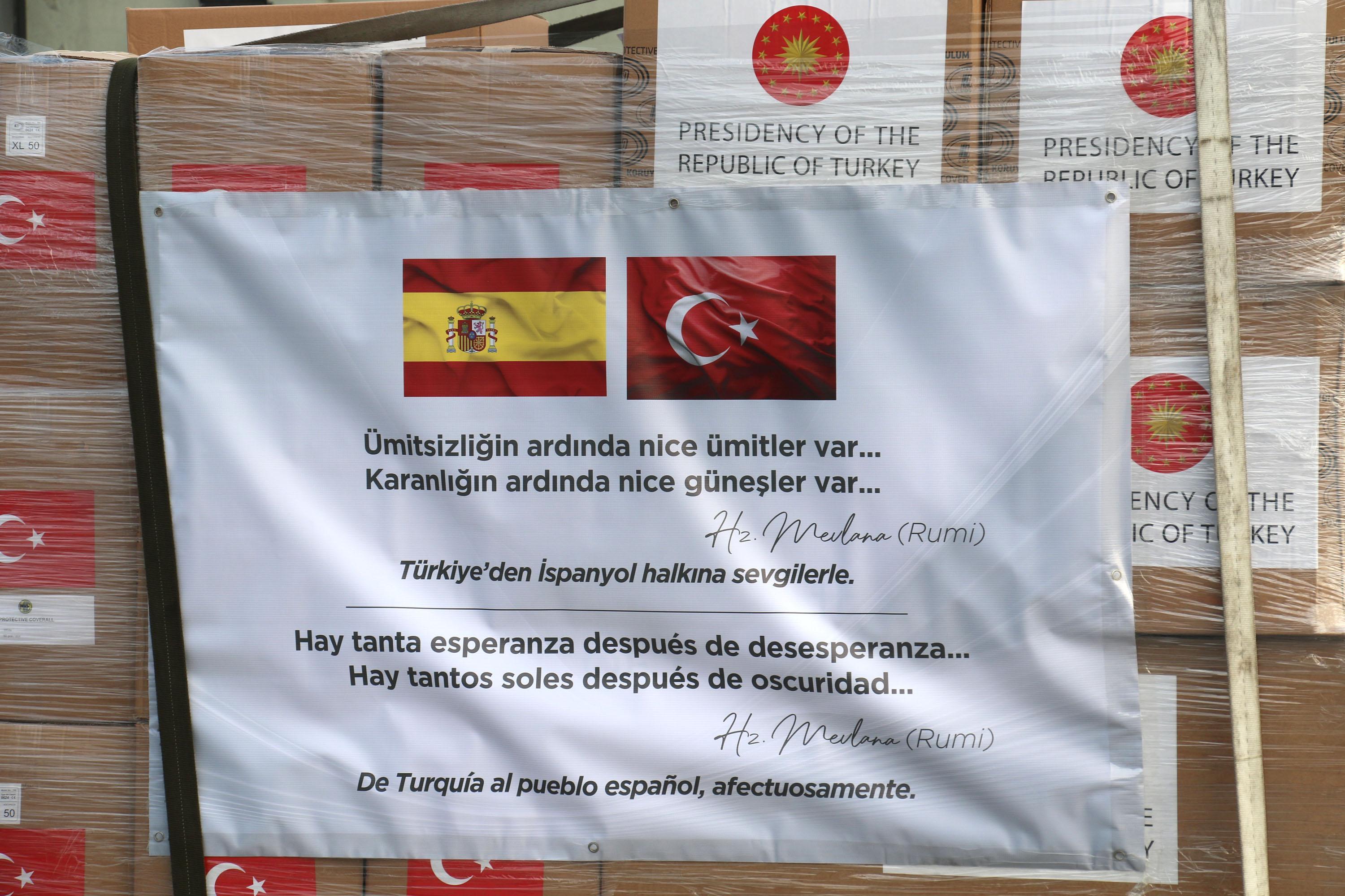 Türkiyeden İspanya ve İtalyaya tıbbi malzeme yardımı