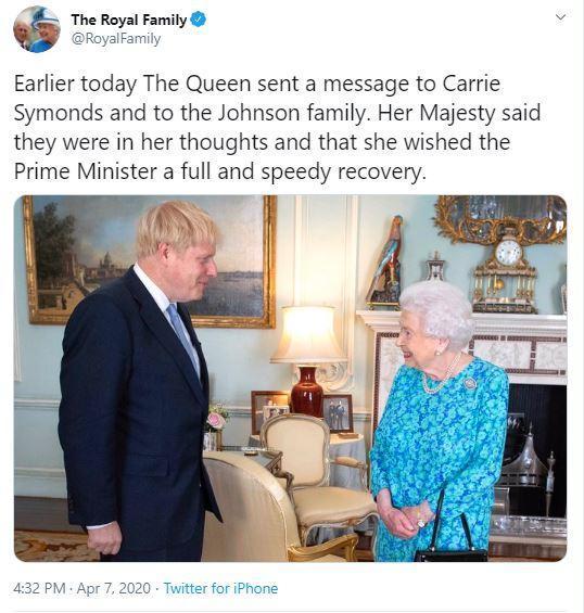 Kraliçe Elizabethten Boris Johnson mesajı