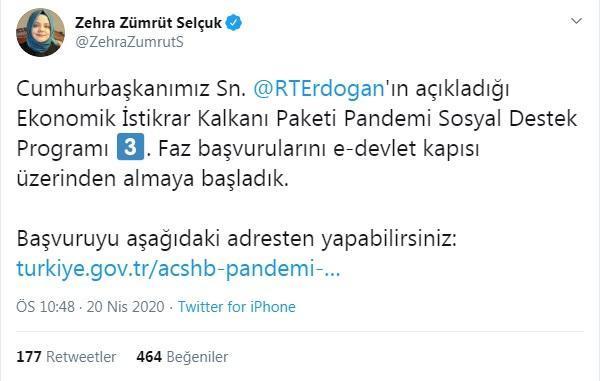Bakan Selçuk duyurdu: Sosyal yardım programının 3üncü faz başvuruları e-Devlet üzerinden yapılacak