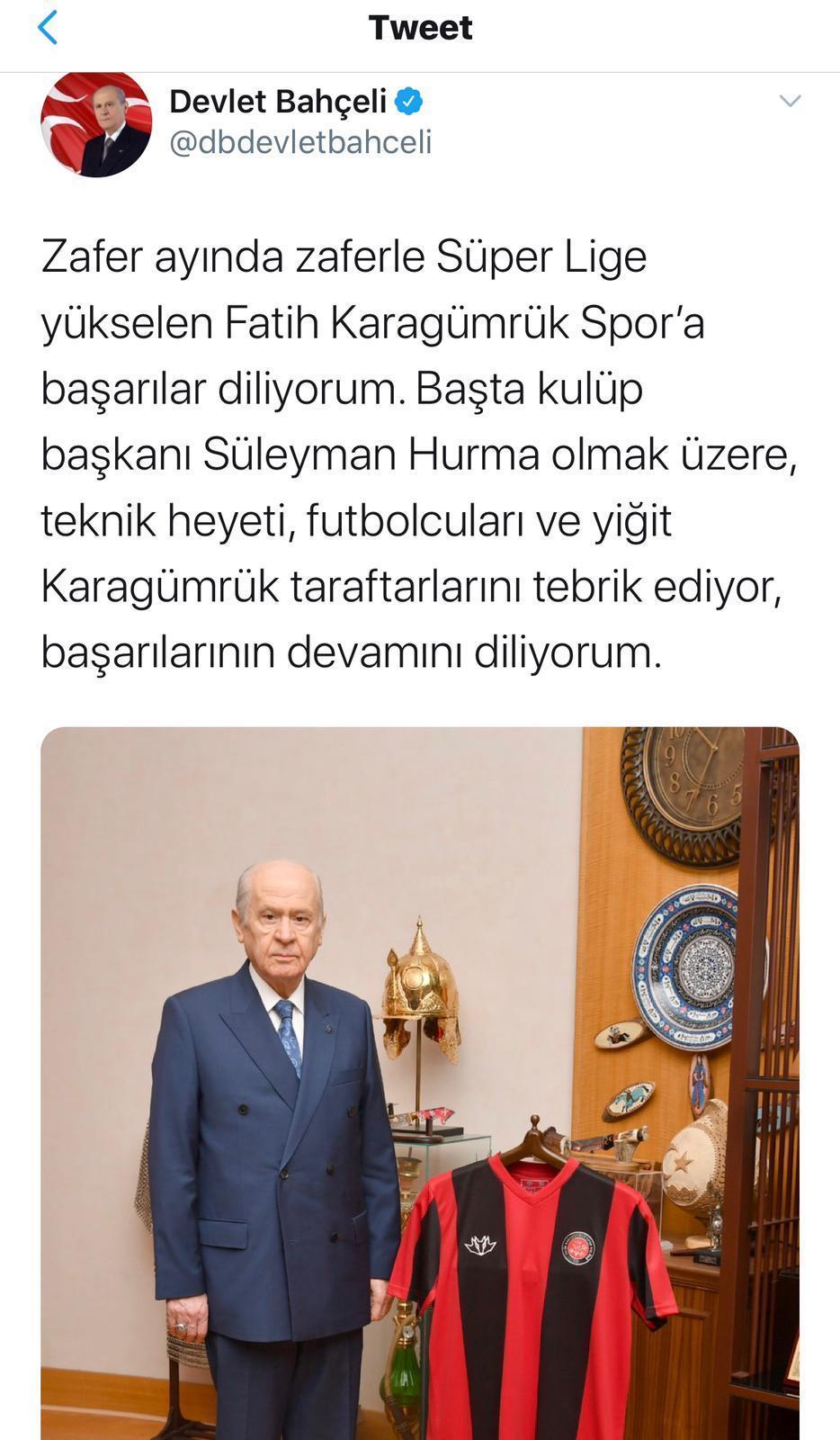 Bahçeli, yeniden Twitter’da