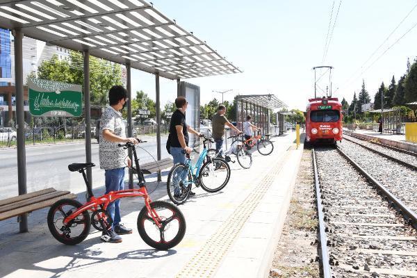 Türkiyede bir ilk: Konyada bisiklet tramvayı raylarda