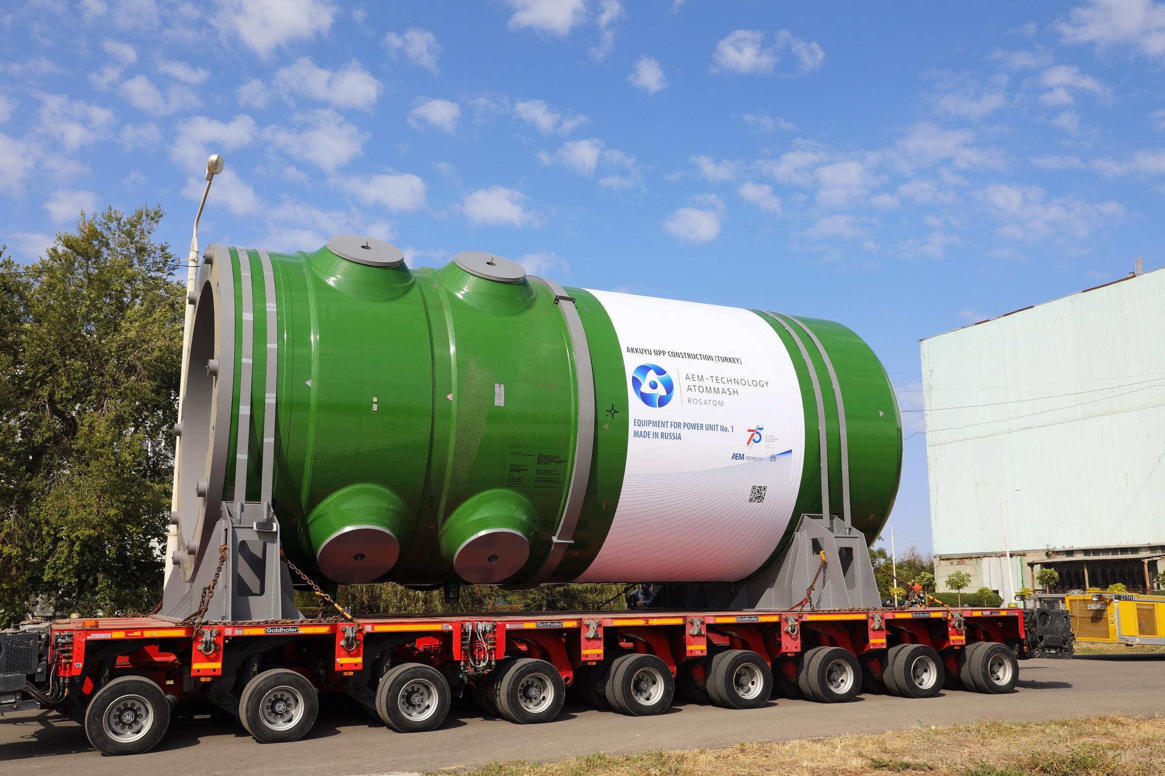 Rusya, Akkuyu NGS için üretilen reaktör basınç kabını Türkiye’ye gönderdi