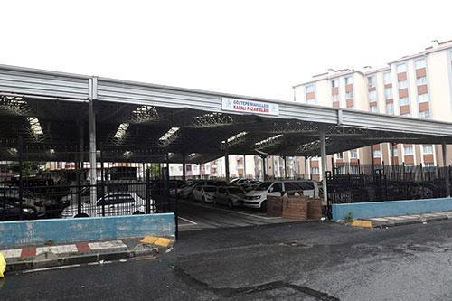 Bağcılar Belediyesi dolu tehlikesine karşı kapalı pazarları otoparka çevirdi