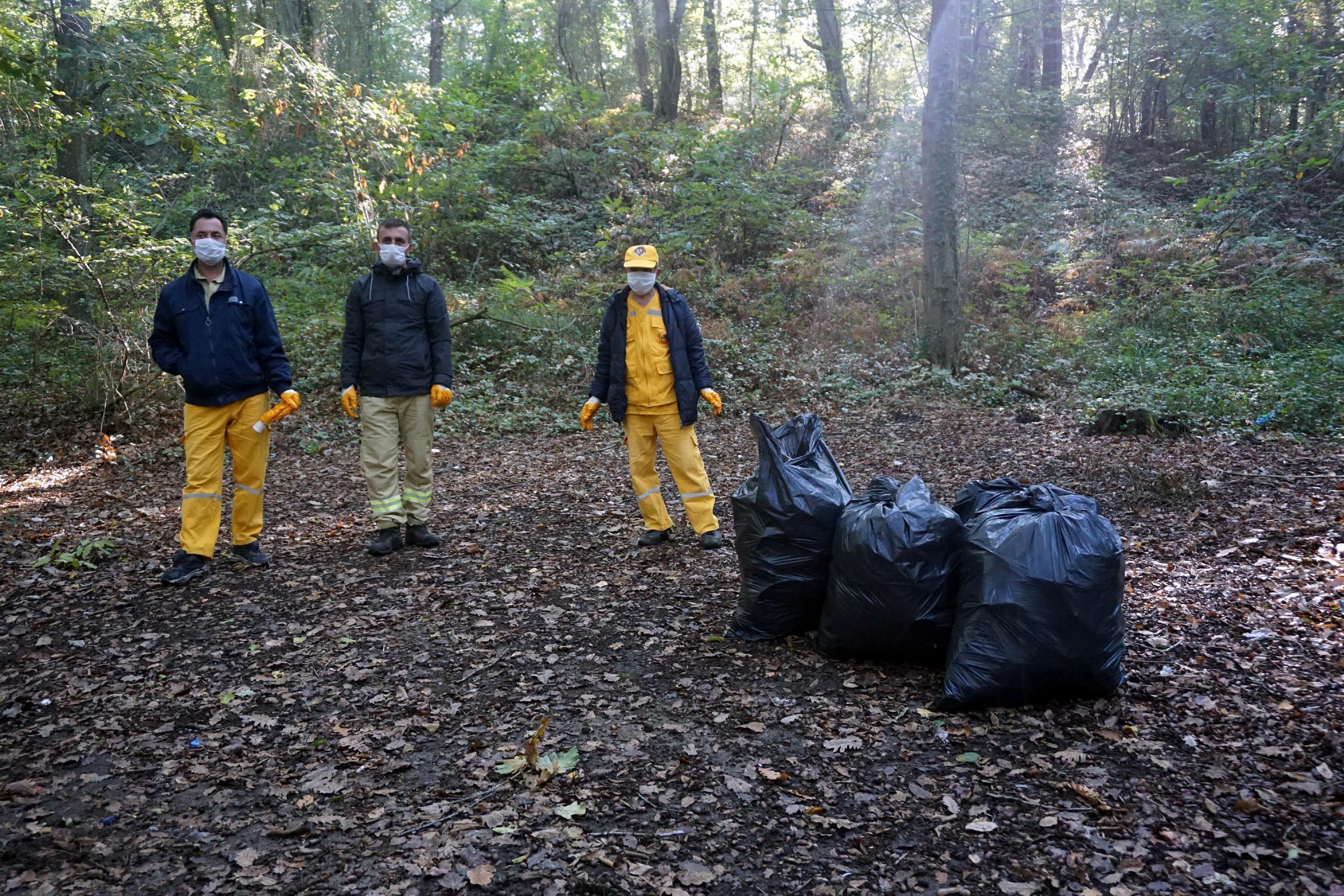 Belgrad Ormanında piknik alanlarında 22, orman derinliklerinde 9 ton çöp toplandı