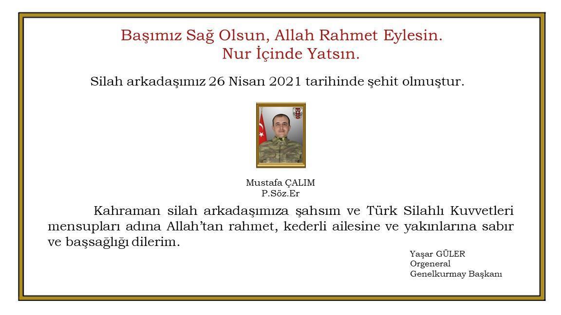 Osmaniye’ye şehit ateşi düştü