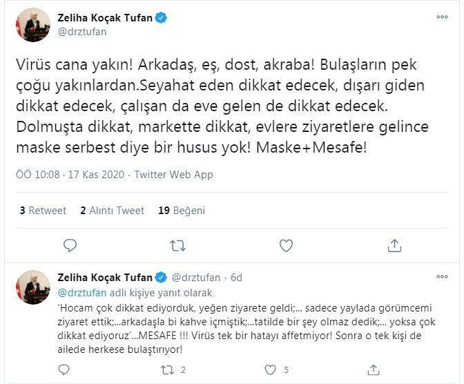 Bilim Kurulu üyesi Tufan: Ev ziyaretlerinde maske serbest diye bir husus yok