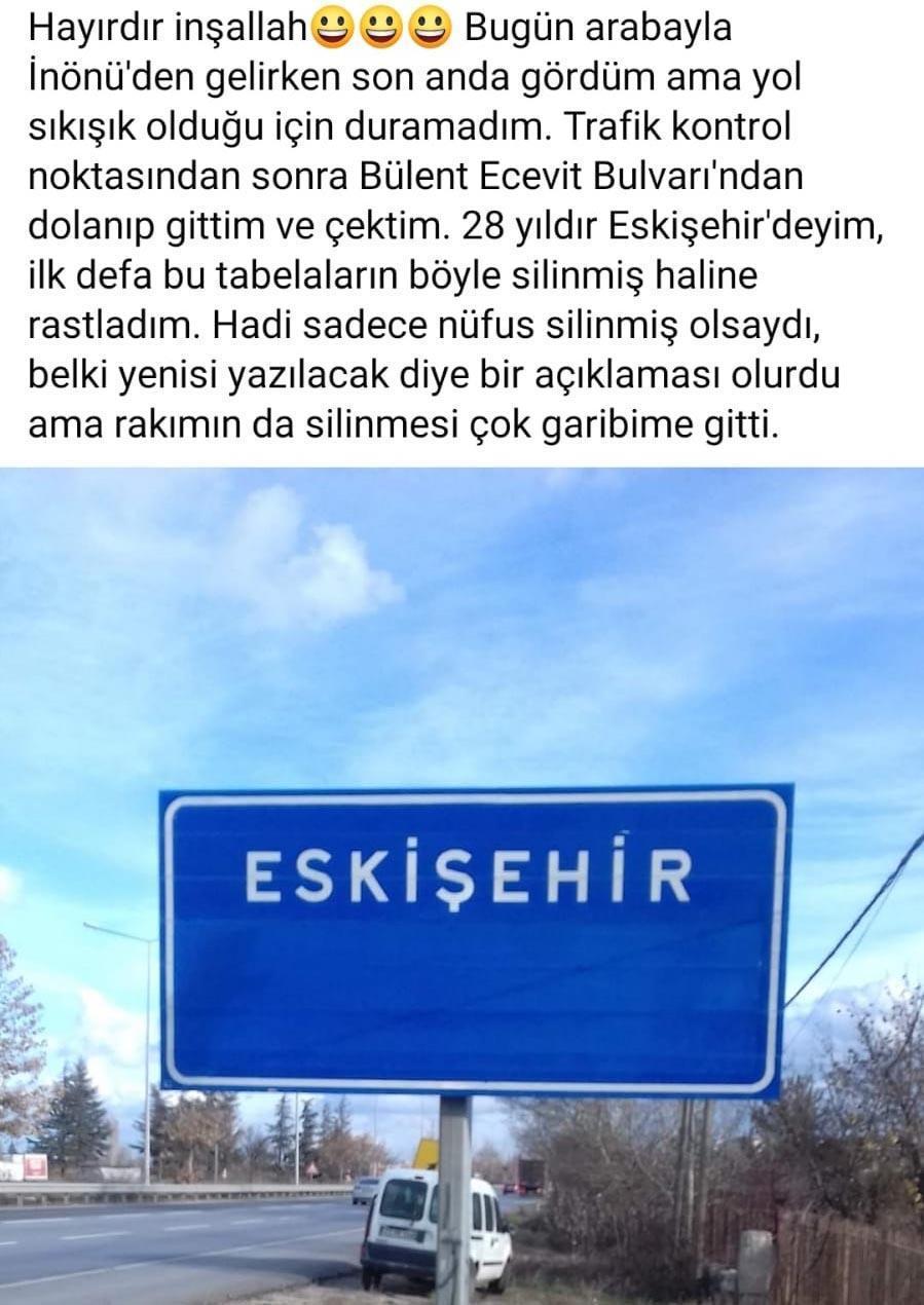 Şehir tabelalarından nüfus ve rakım gitti, adları kaldı