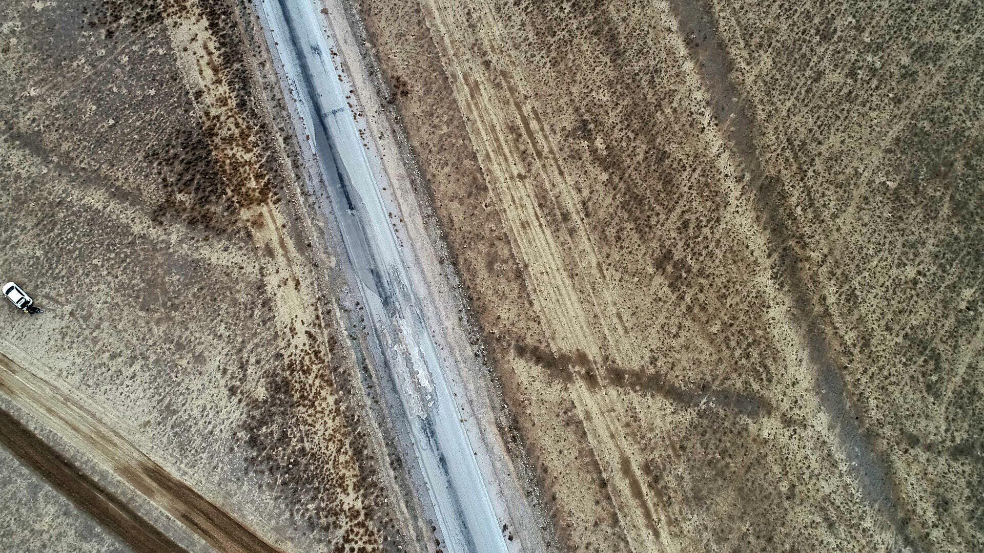 Karapınarda bu kez de üzerinden yol geçen 630 metre çapında obruk tespit edildi