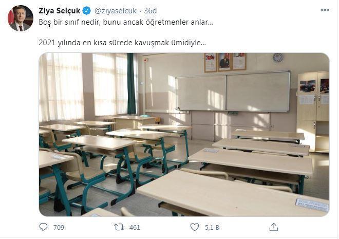 Bakan Selçuktan, boş sınıf paylaşımı