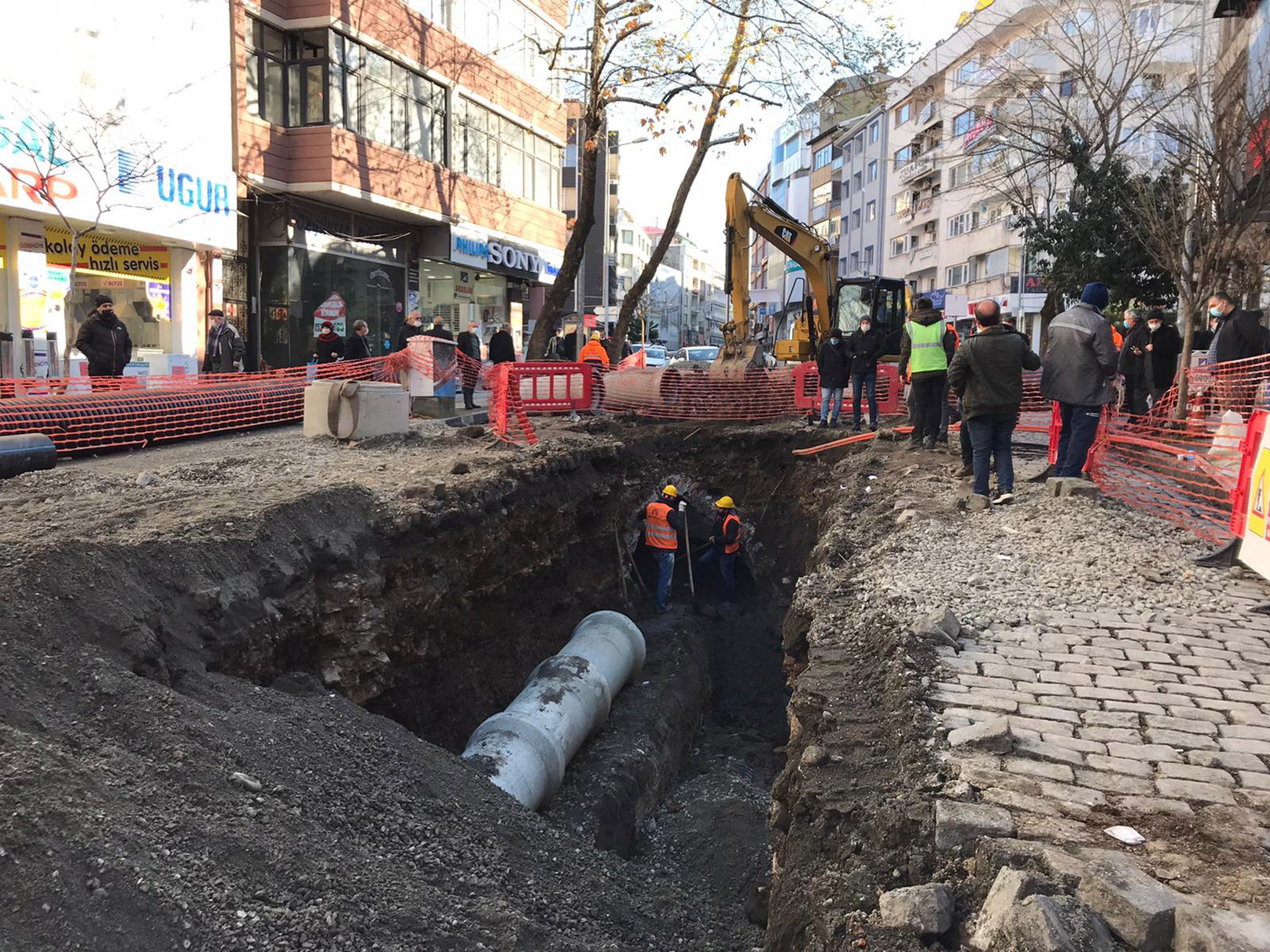 Trabzon’da altyapı kazısında bulunan sarnıcın sırrı çözüldü