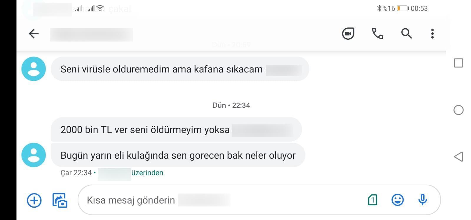 Parasını çaldı, koronavirüs bulaştırmaya çalıştı, şimdi de ölümle tehdit ediyor