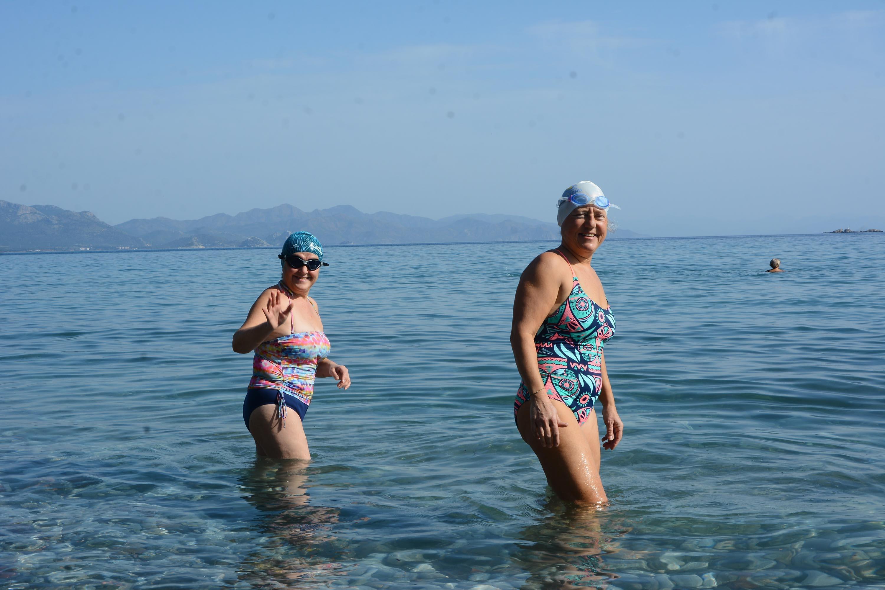 Datçada güneşi gören denize koştu