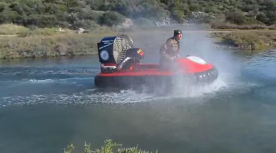 Milli Parka hovercraftlı koruma desteği
