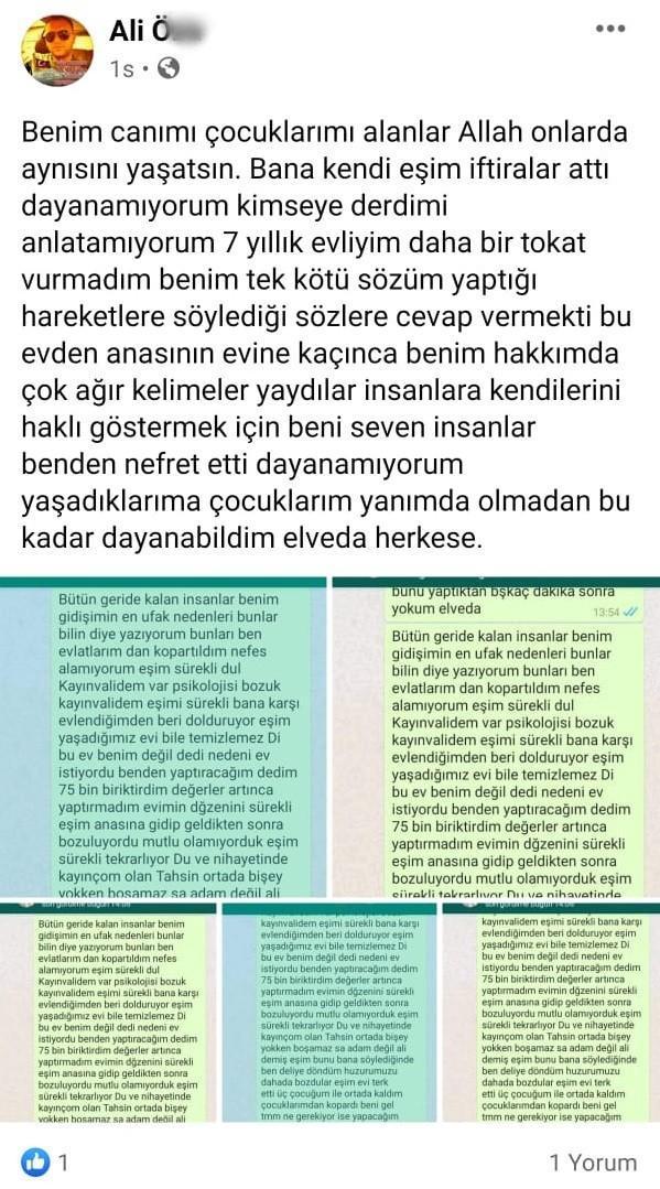 Çocuklarıyla evi terk eden eşi Sevgililer Günü’nde barışmayınca ‘Elveda’ yazıp, intihar etti