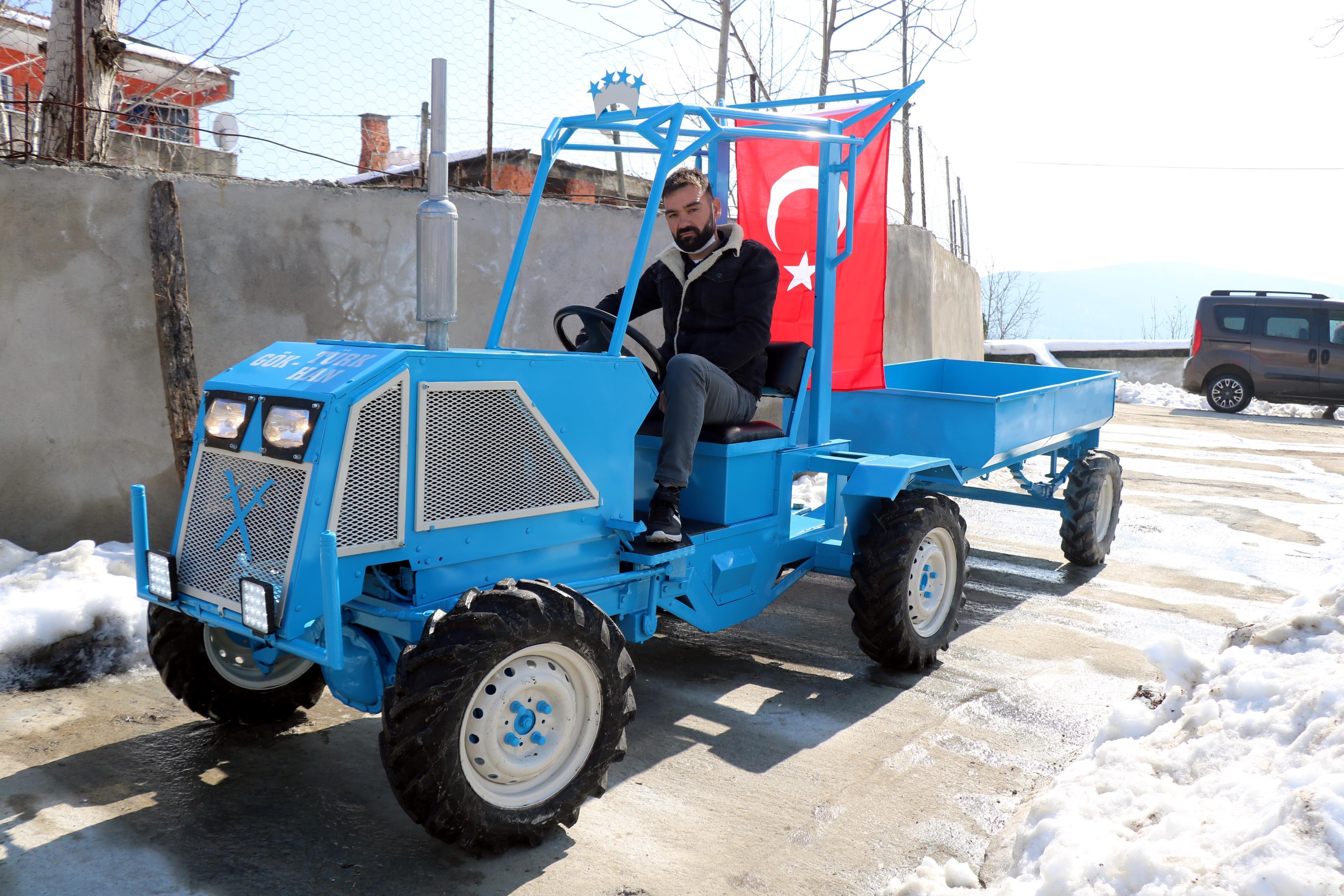 Köylülerin Yerli Elon Musk dediği maden işçisi traktör yaptı