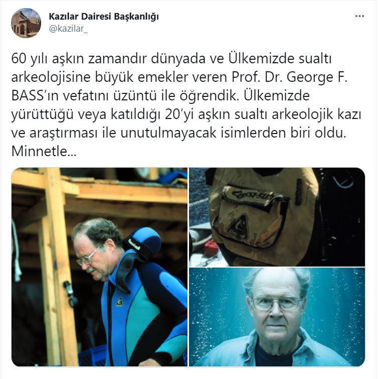 Türkiyeden Prof. Dr. Bass için taziye mesajı