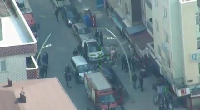 Sultangazide terör örgütü DHKP-C operasyonu helikopter kamerasında: 5 gözaltı