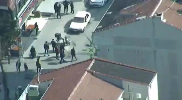 Sultangazide terör örgütü DHKP-C operasyonu helikopter kamerasında: 5 gözaltı