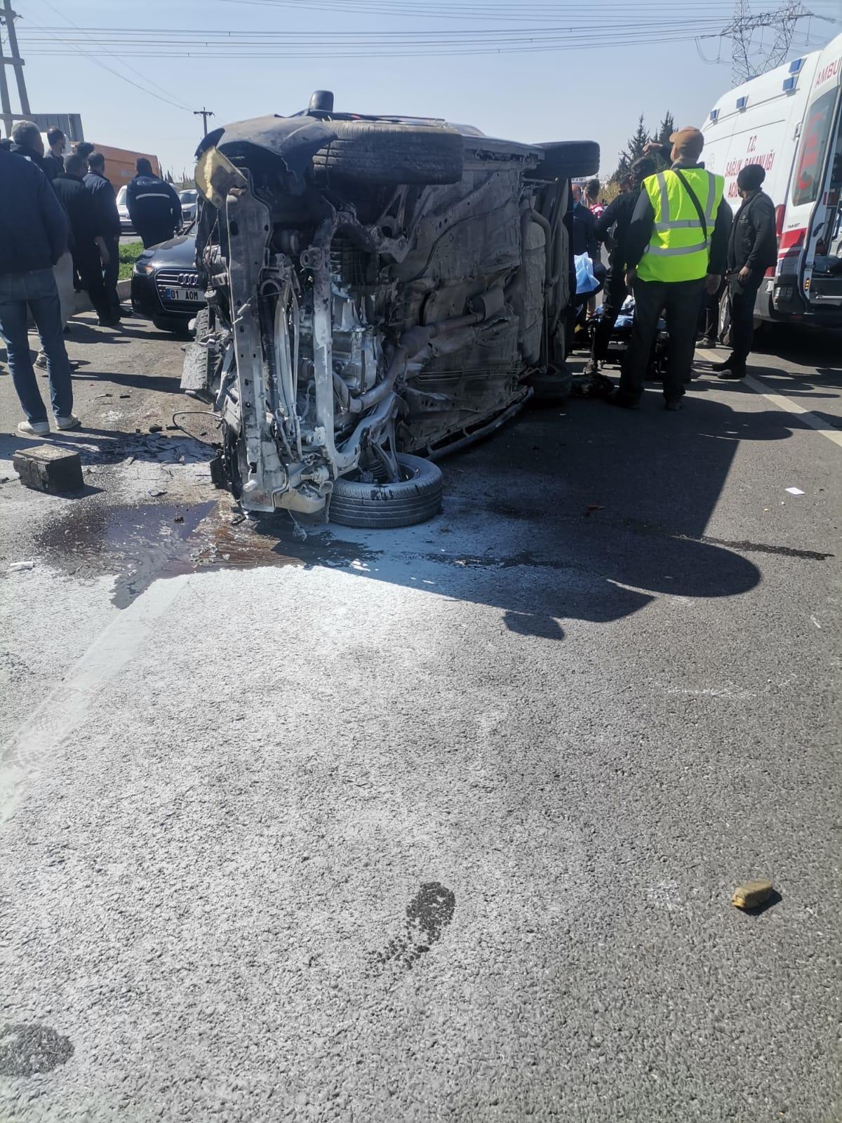 Tarsusta zincirleme kaza: 1i ağır, 4 yaralı