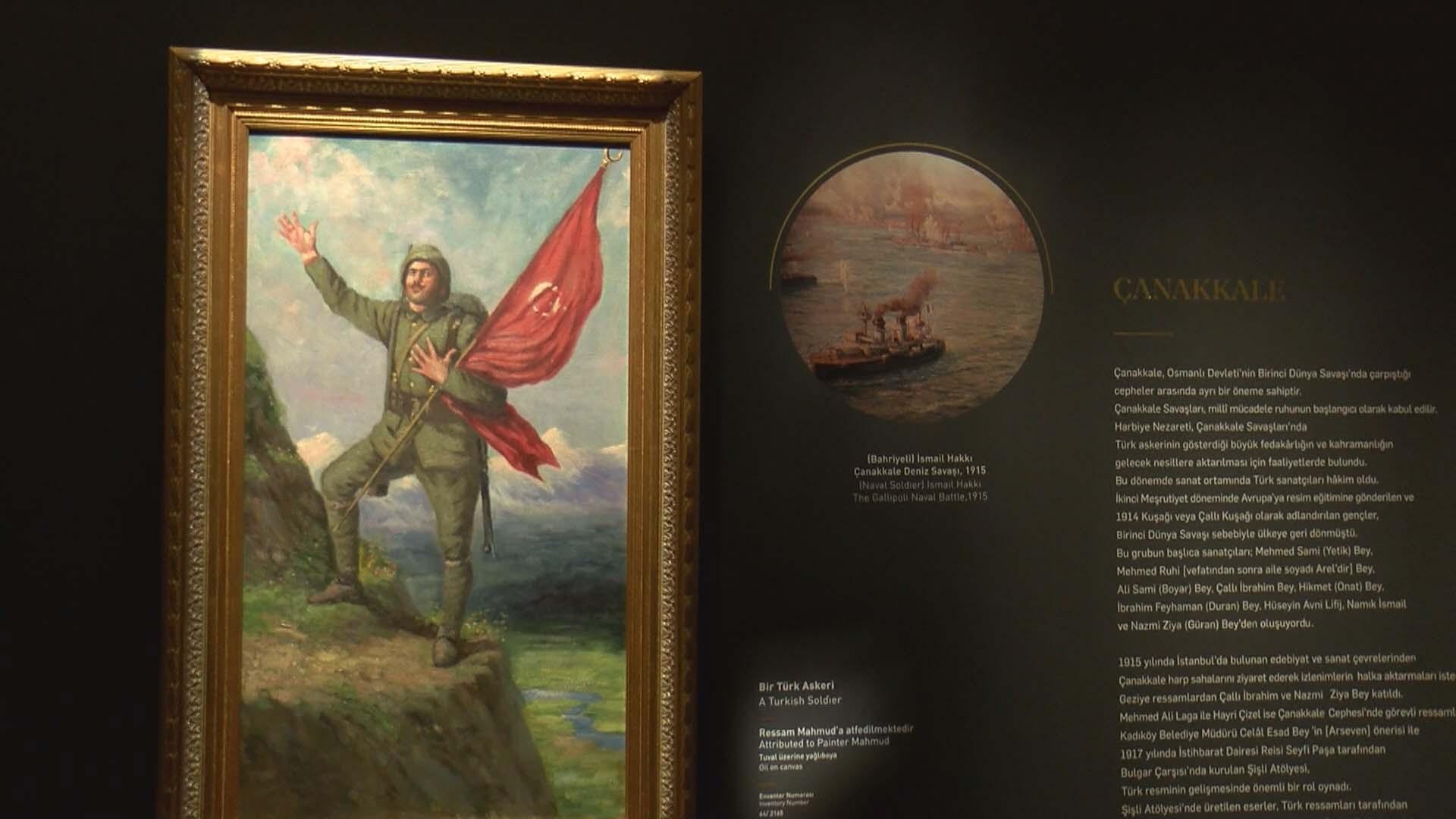 Büyük zaferin 106. yılında Çanakkaleyi anlatan eserler Beşiktaş Resim Müzesinde sergileniyor