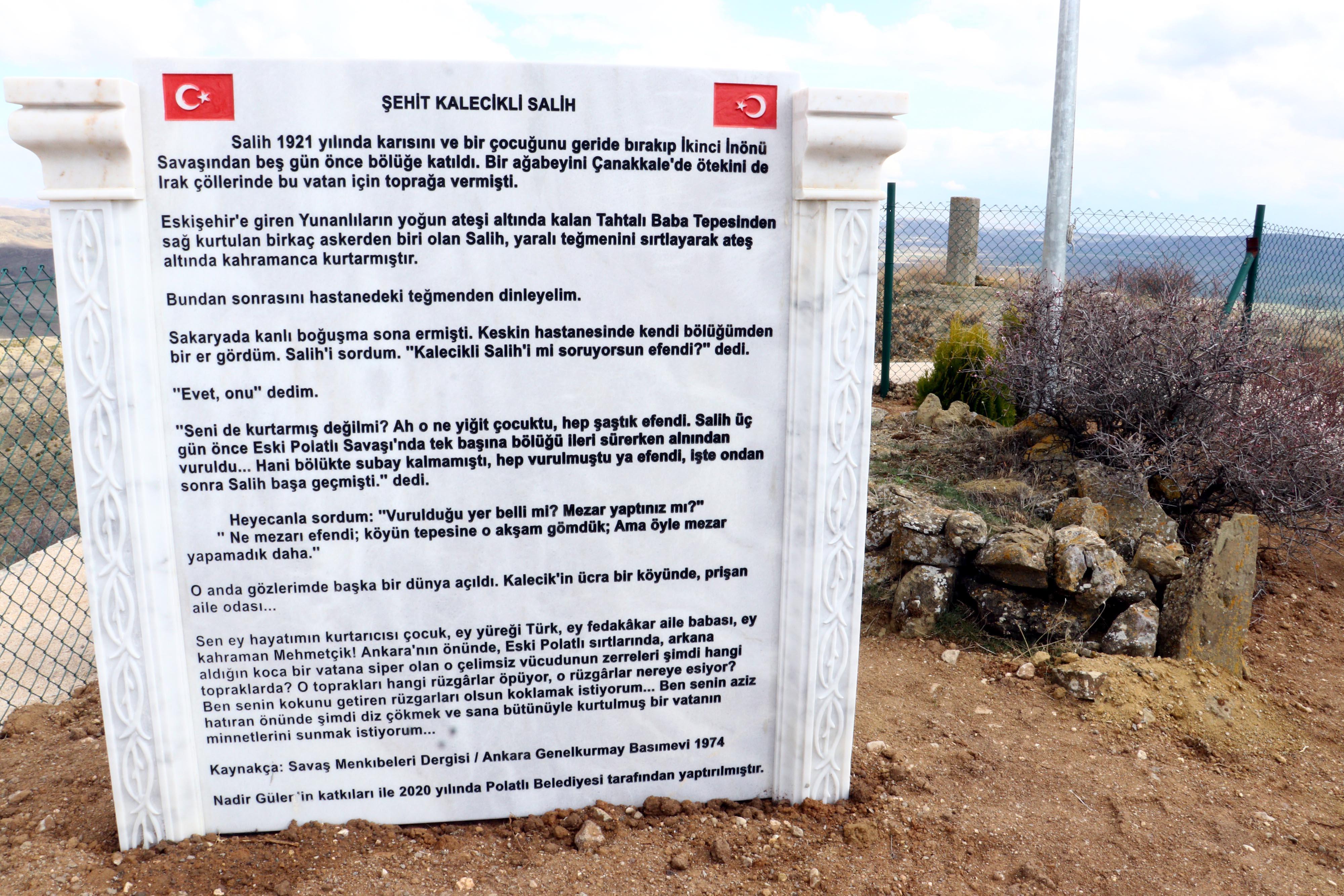 Sakarya Meydan Muharebesi şehidinin mezarına 100 yıl sonra ilk ziyaret