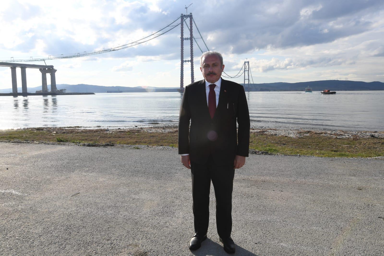 TBMM Başkanı Şentop, 1915 Çanakkale Köprüsü zirvesinde bilgi aldı