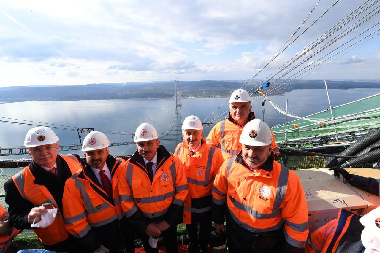TBMM Başkanı Şentop, 1915 Çanakkale Köprüsü zirvesinde bilgi aldı
