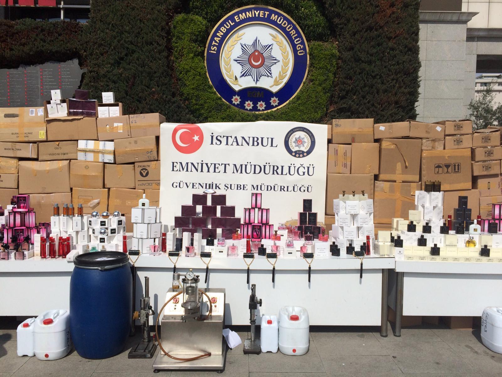 İstanbul’da 18 milyon liralık sahte parfüm ele geçirildi