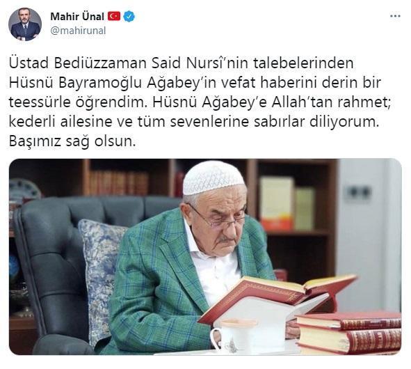 Bediüzzamanın talebesi Hüsnü Bayramoğlu, hayatını kaybetti