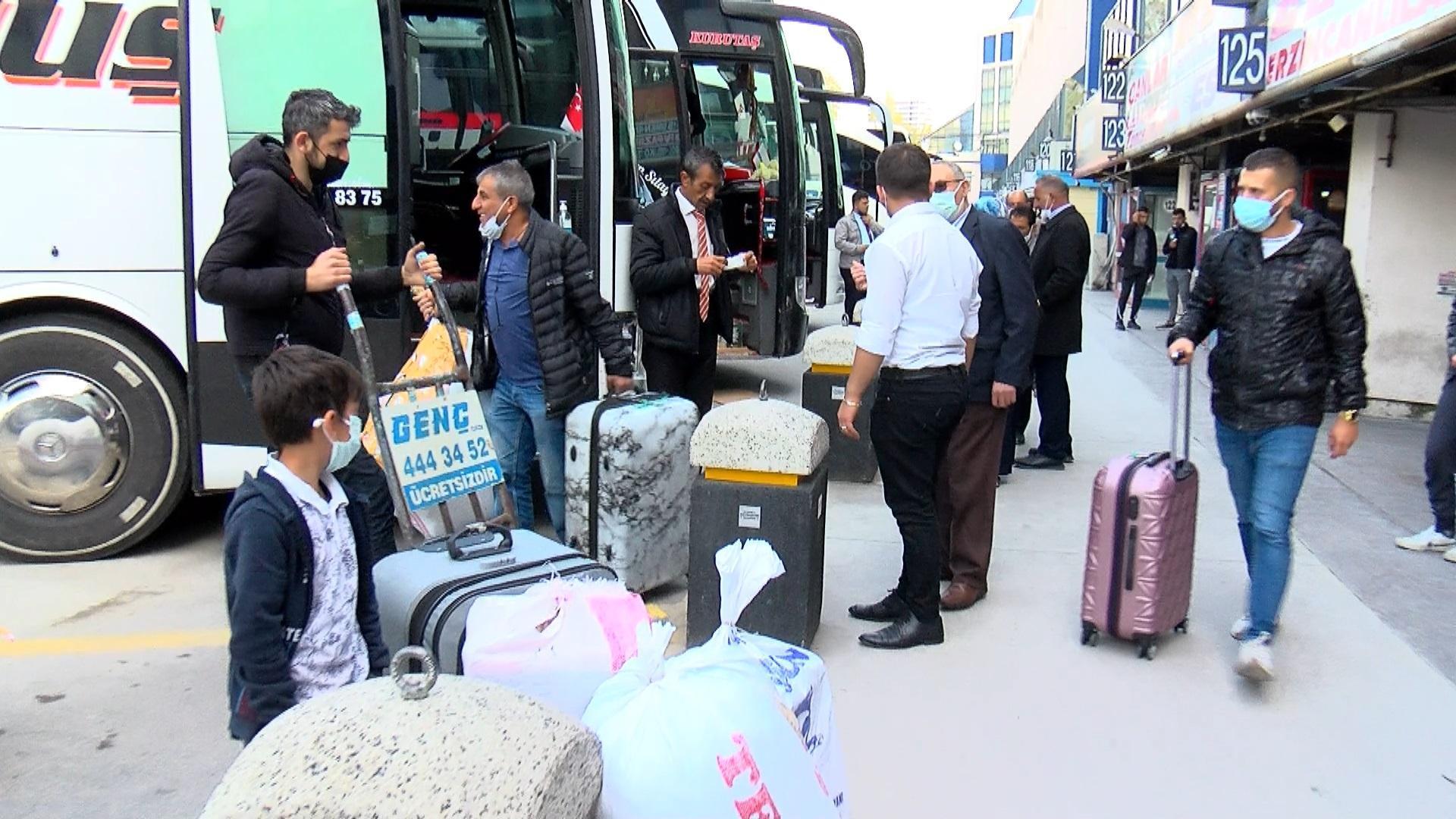 Otogarda bilet satış sistemleri kilitlendi, İstanbuldan göç başladı