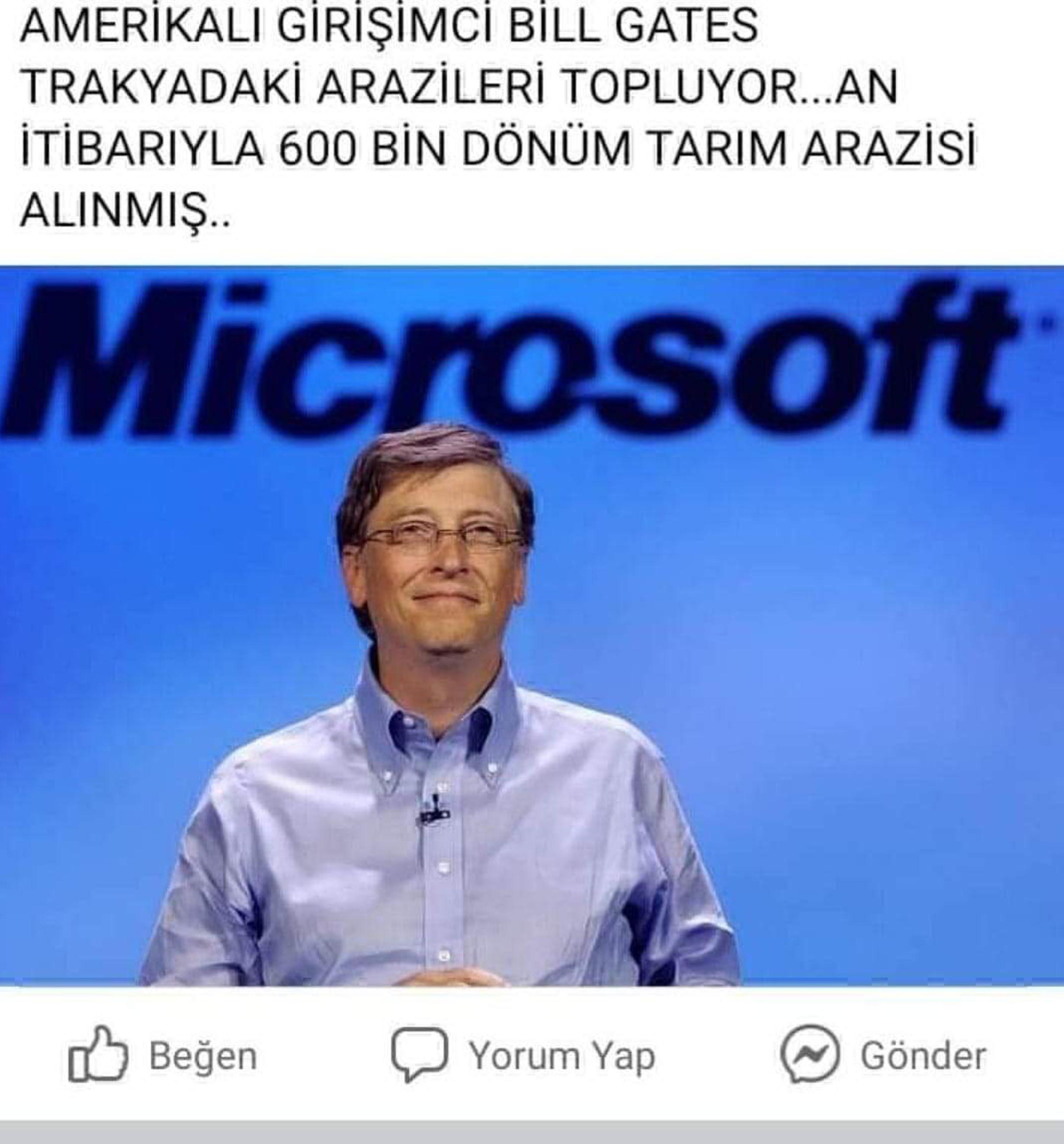 Bill Gatesin Trakyadan arazi aldığı iddiası, fırsatçıları harekete geçirdi